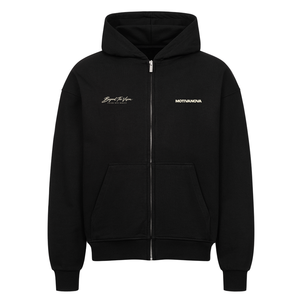 VISION HEAVY OVERSIZED ZIP-HOODIE BLACK