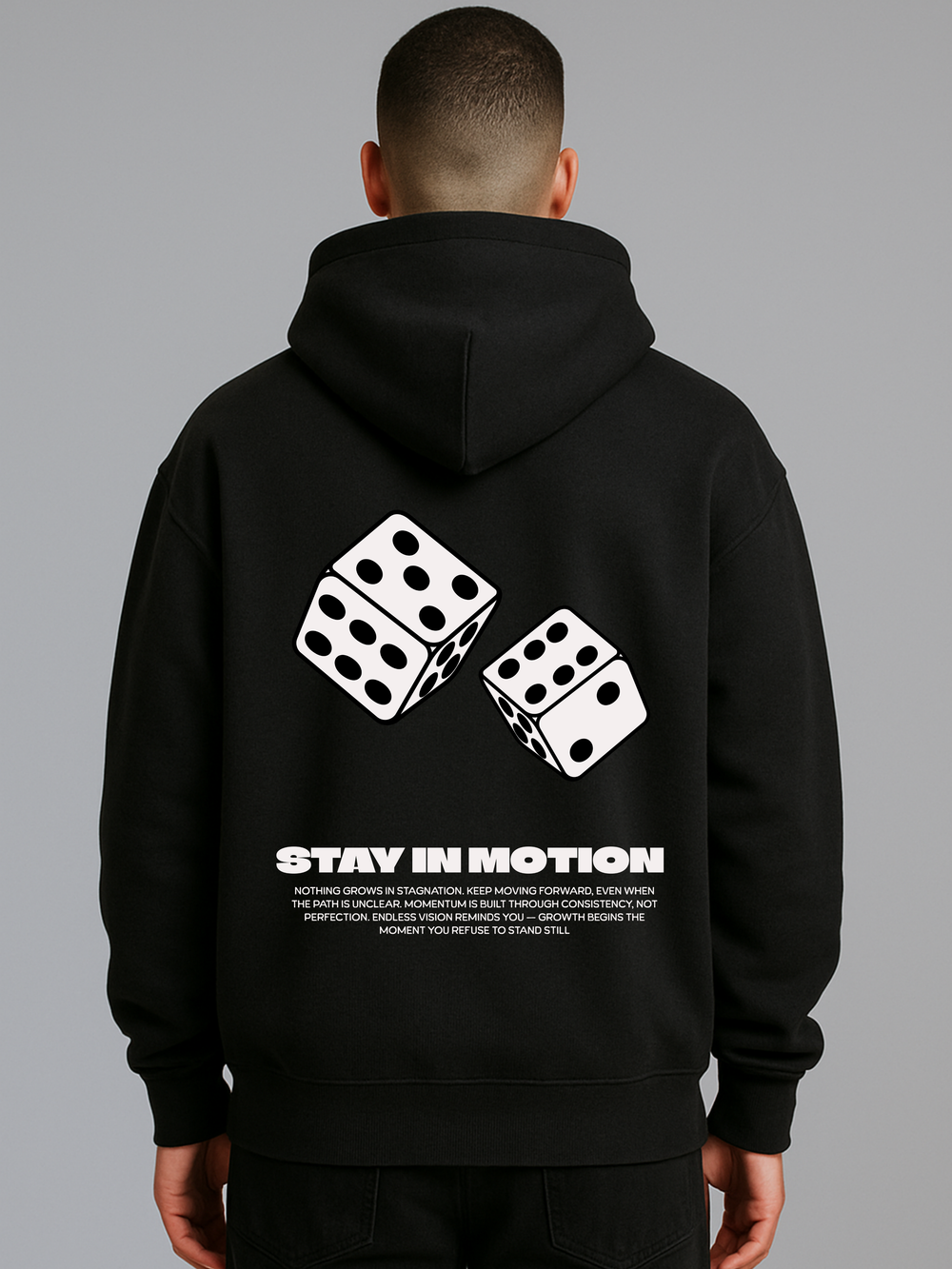 STAY IN MOTION OVERSIZED HOODIE