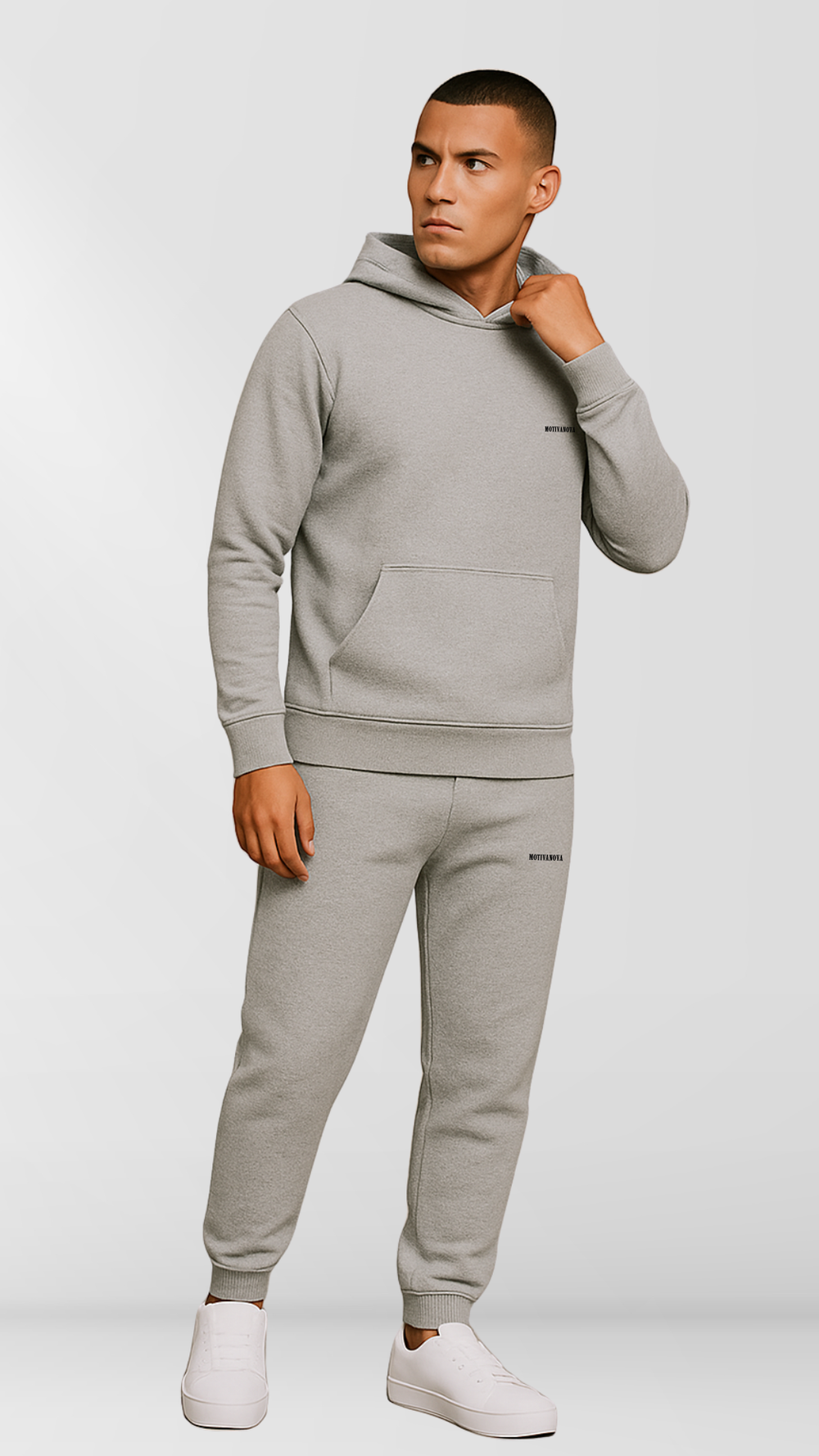 LOGO BASIC TRACKSUIT  HEATHER GREY