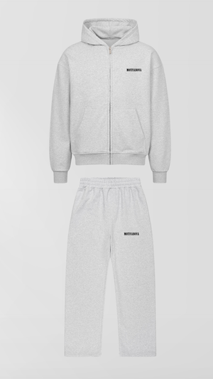 LOGO OVERSIZED TRACKSUITS HEATHER GREY