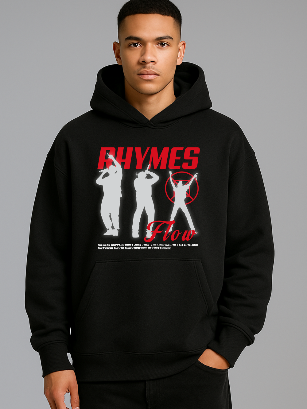 RHYMES FLOW OVERSIZED HOODIE