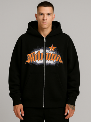 STREET STAR OVERSIZED ZIP HOODIE