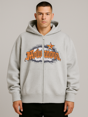 STREET STAR OVERSIZED ZIP HOODIE