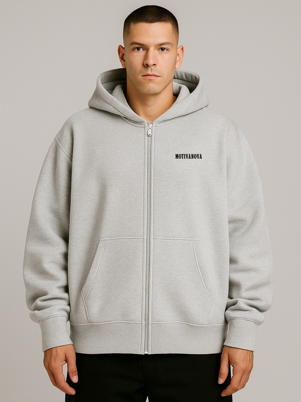 LOGO OVERSIZED ZIP HOODIE