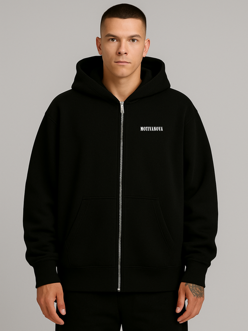 LOGO OVERSIZED ZIP HOODIE