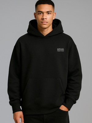 ENDLESS VISION LOGO OVERISZED HOODIE BLACK