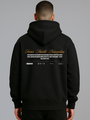 FOCUS DROP OVERSIZED HOODIE BLACK