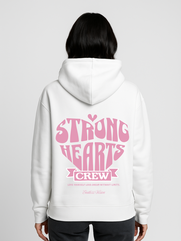 STRONG HEARTS CREW WOMAN OVERSIZED HOODIE