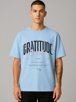 GRATITUDE OVERFLOW   OVERSIZED TEE