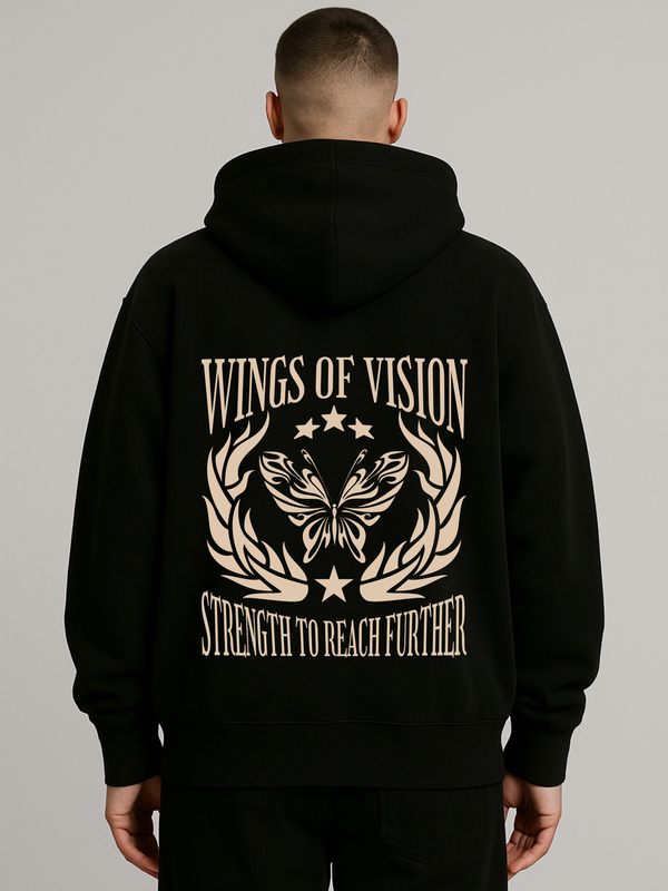 WINGS OF VISION OVERSIZED ZIP-HOODIE