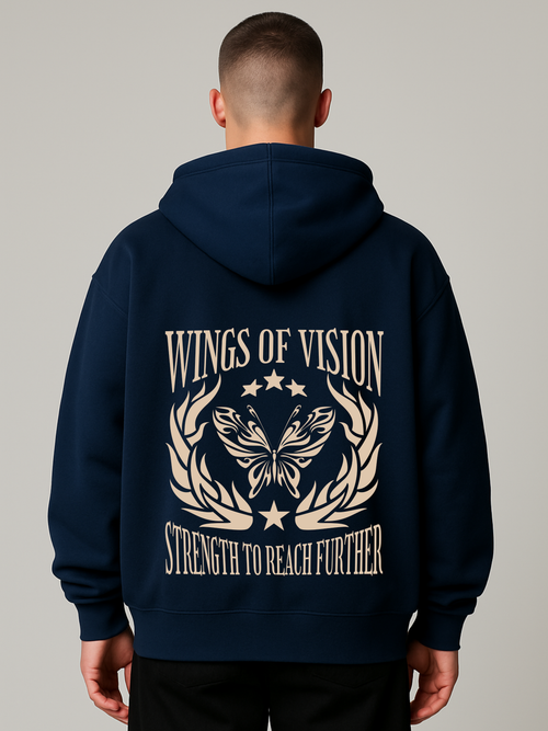 WINGS OF VISION OVERSIZED ZIP-HOODIE