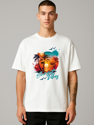 SUNSET VIBES OVERSIZED TEE