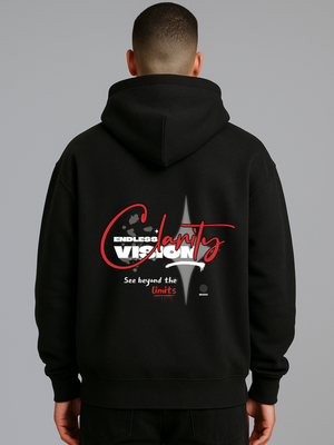 ENDLESS VISION CLARITY OVERSIZED HOODIE BLACK