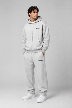 LOGO OVERSIZED TRACKSUITS HEATHER GREY