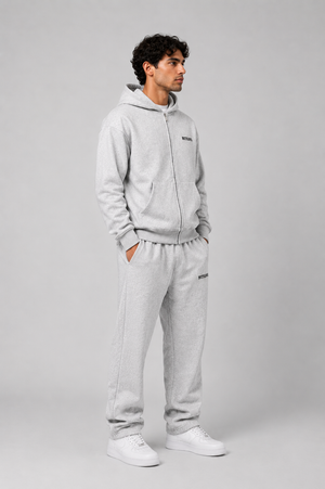 LOGO OVERSIZED TRACKSUITS HEATHER GREY