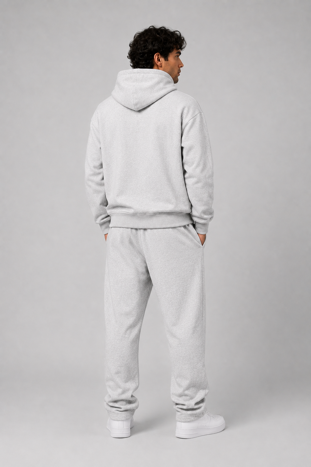 LOGO OVERSIZED TRACKSUITS HEATHER GREY