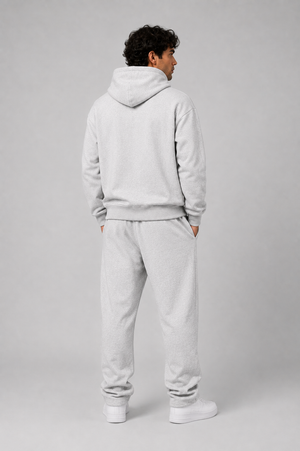 LOGO OVERSIZED TRACKSUITS HEATHER GREY