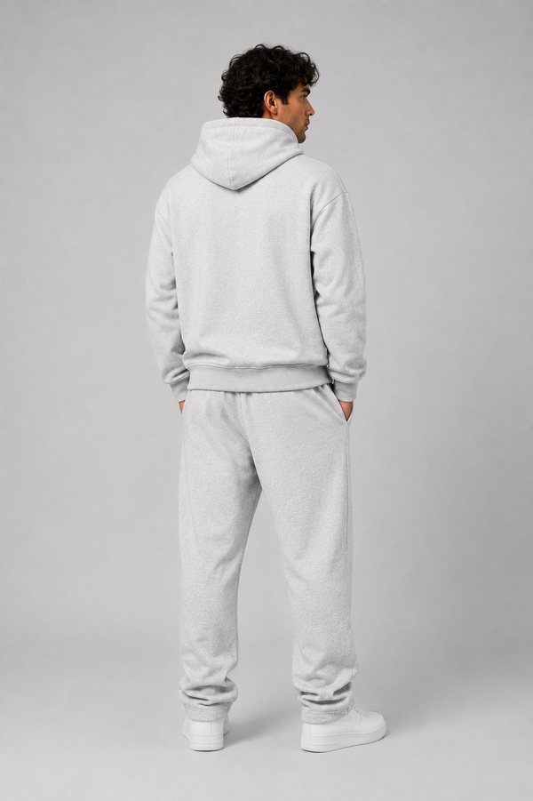 LOGO OVERSIZED TRACKSUITS HEATHER GREY