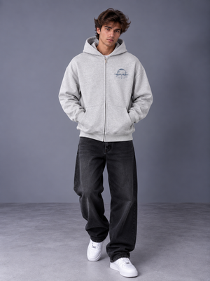 BEYOND THE VISION OVERSIZED ZIP-HOODIE