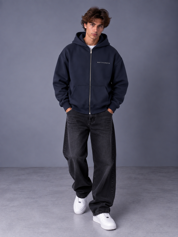 DISCIPLINE OVERSIZED ZIP-HOODIE