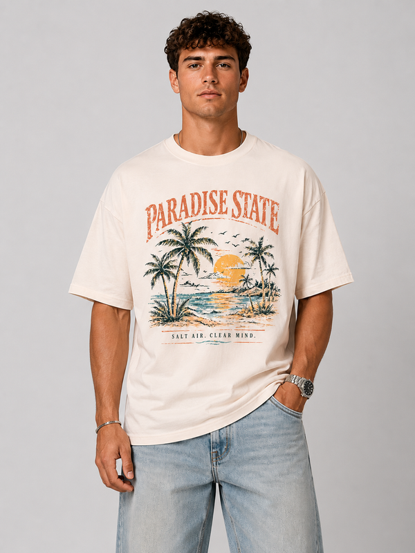 PARADISE STATE OVERSIZED TEE
