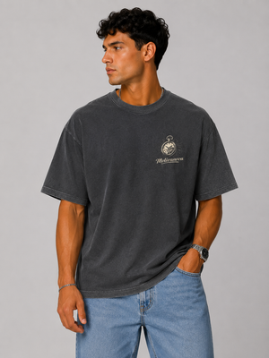 TIME NEVER WAITS OVERSIZED TEE