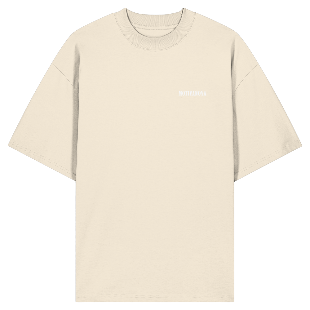 LOGO OVERSIZED TEE NATURAL RAW